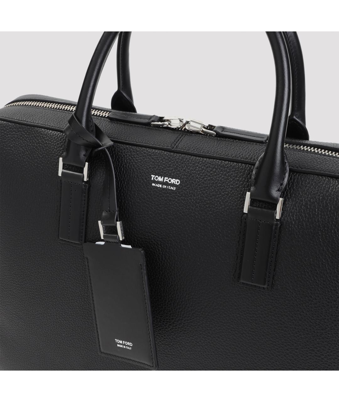 TOM FORD Черный кожаный портфель, фото 4