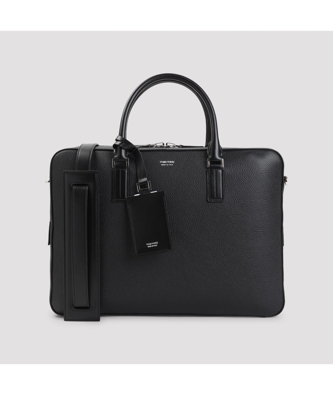 TOM FORD Черный кожаный портфель, фото 2