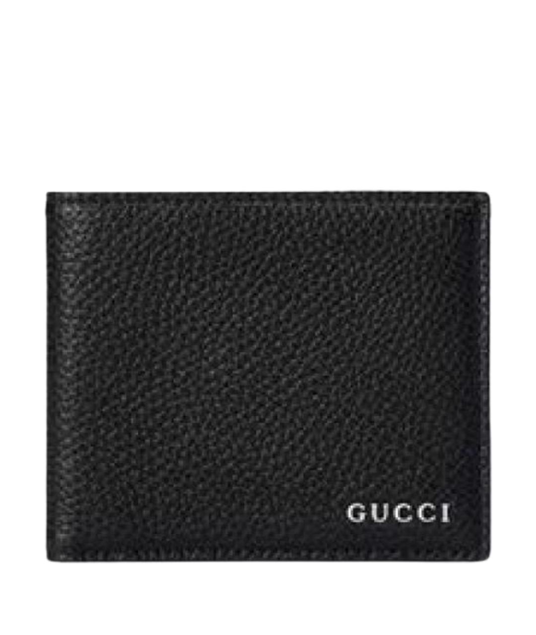 GUCCI Черный кожаный кошелек, фото 1