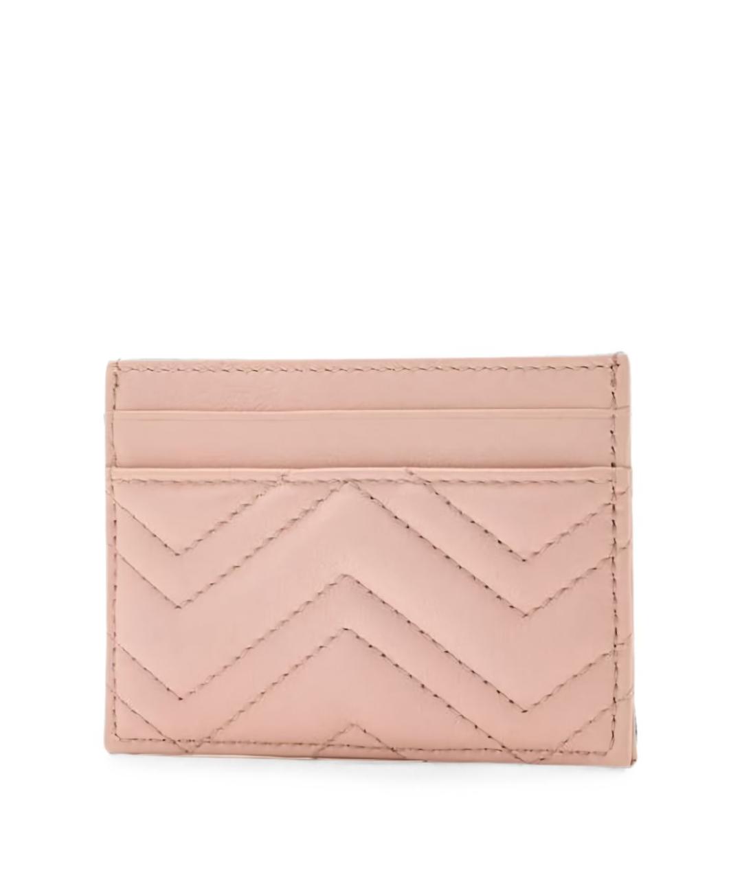 GUCCI Розовый кожаный кардхолдер, фото 3