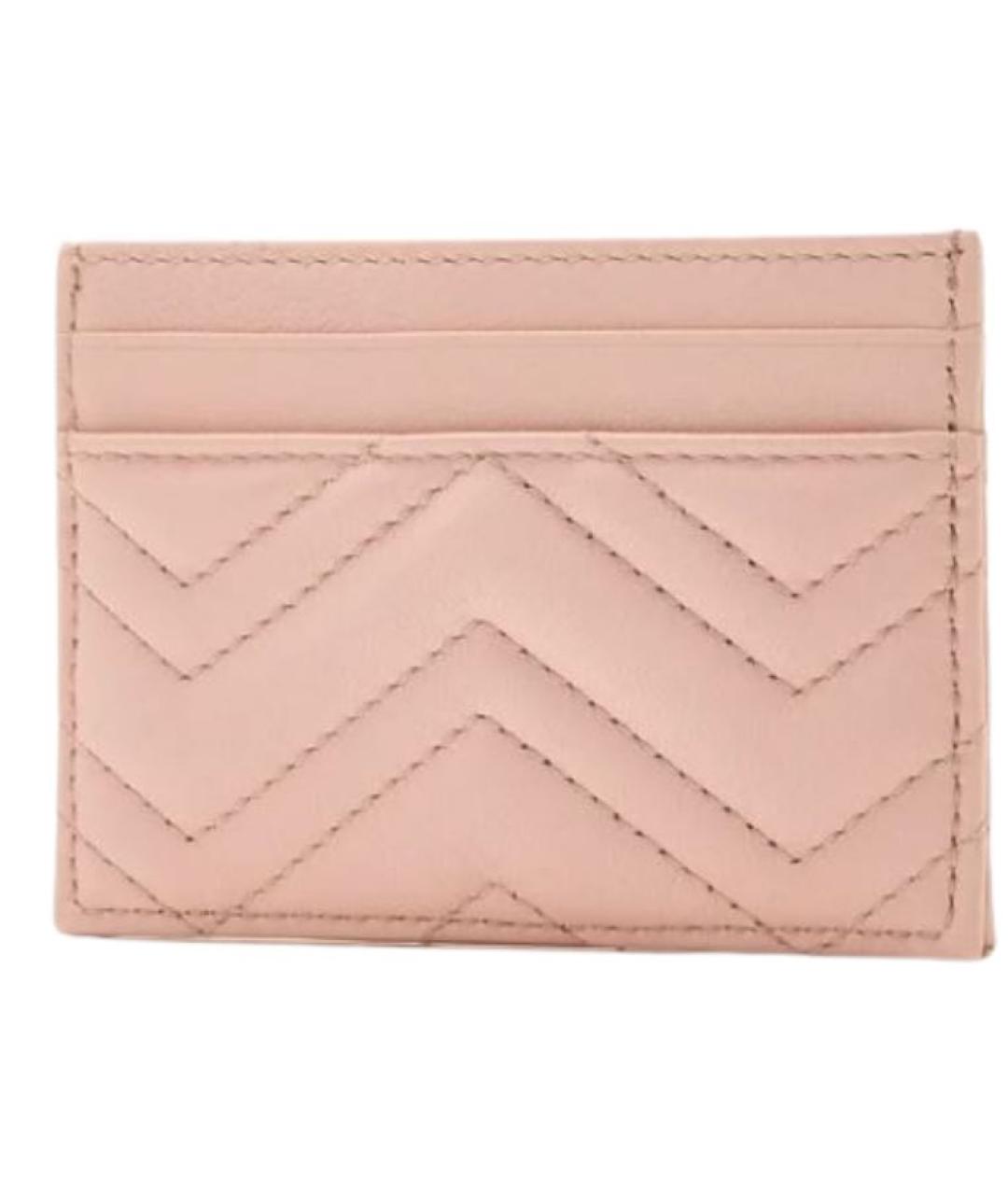 GUCCI Розовый кожаный кардхолдер, фото 2