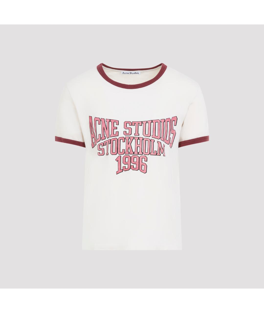 ACNE STUDIOS Белая хлопковая футболка, фото 2