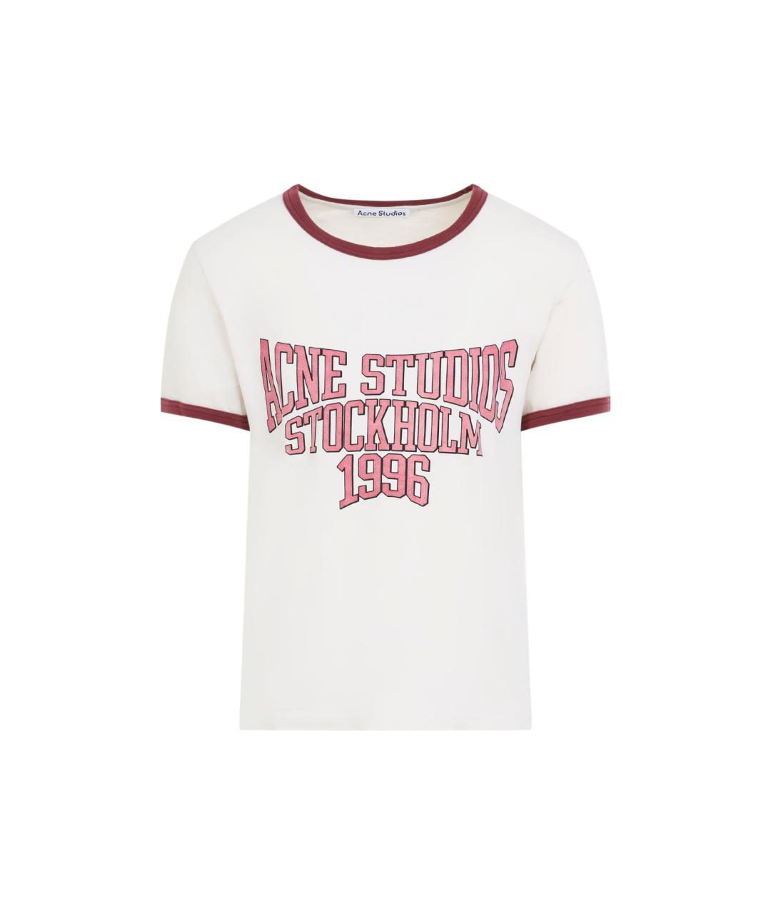 ACNE STUDIOS Белая хлопковая футболка, фото 1