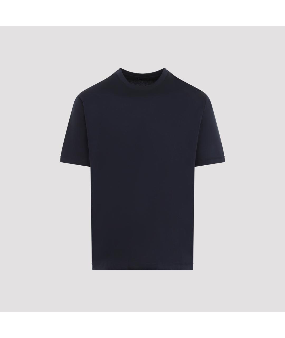 KITON Синяя хлопковая футболка, фото 2
