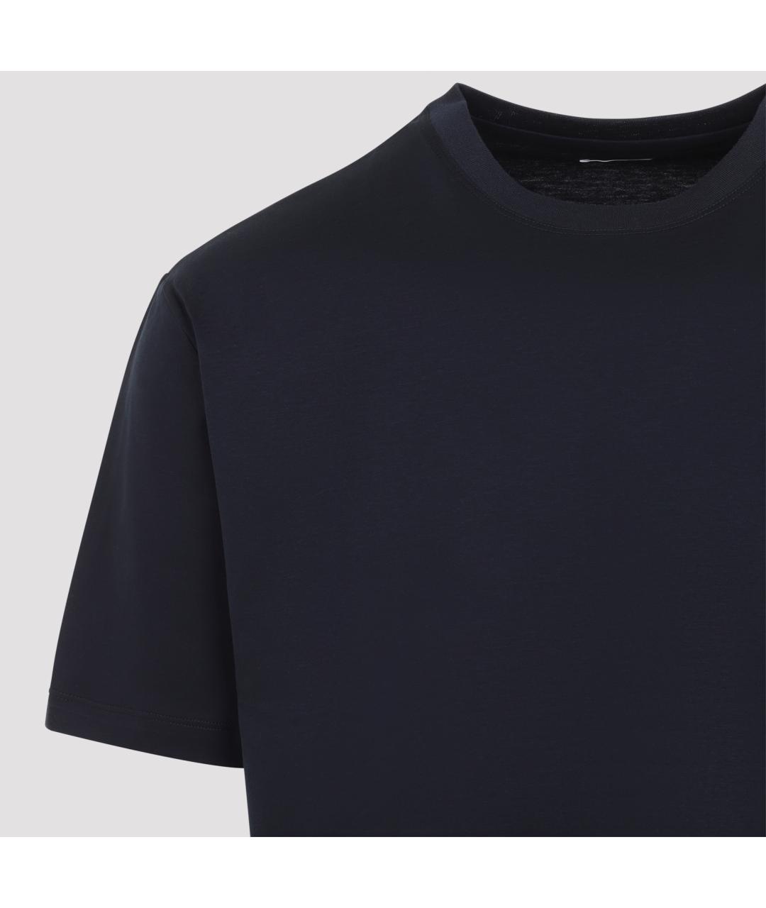 KITON Синяя хлопковая футболка, фото 4
