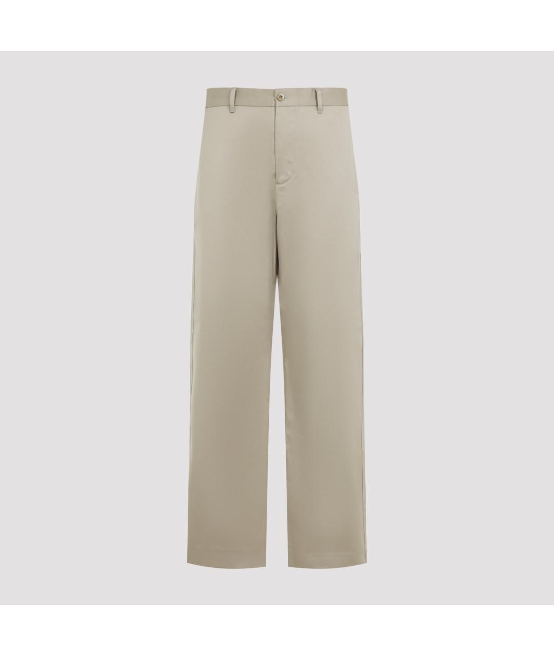 ACNE STUDIOS Бежевые хлопковые повседневные брюки, фото 2