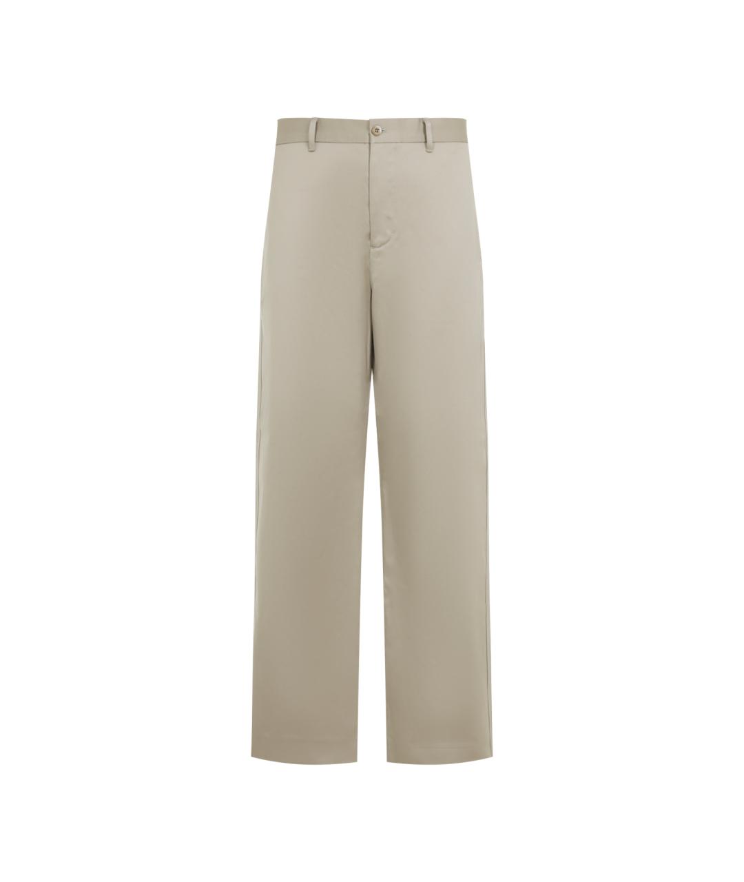 ACNE STUDIOS Бежевые хлопковые повседневные брюки, фото 1