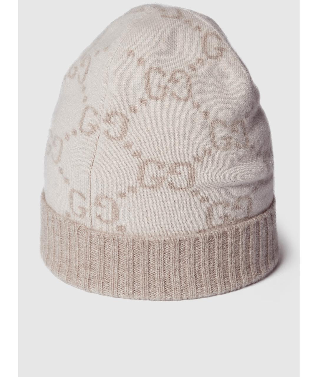 GUCCI Белая шерстяная шапка, фото 3