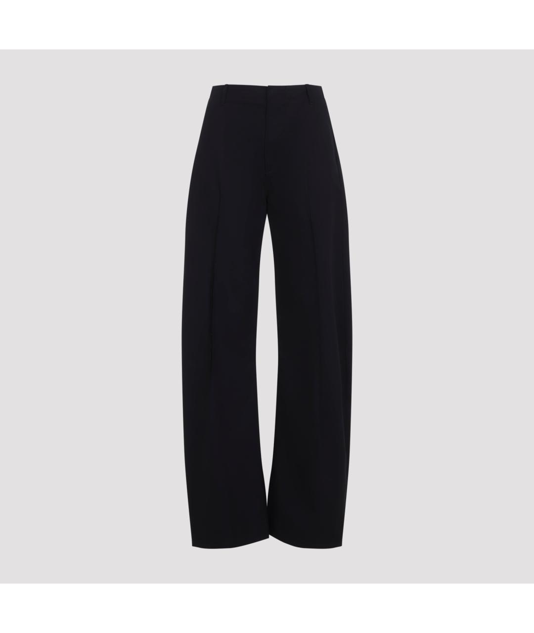 MM6 MAISON MARGIELA Черные хлопковые прямые брюки, фото 2