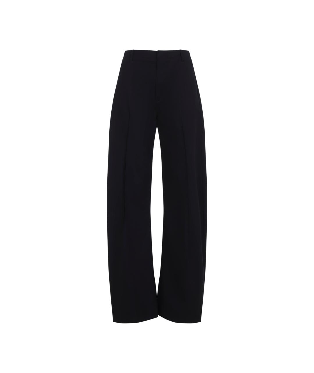 MM6 MAISON MARGIELA Черные хлопковые прямые брюки, фото 1
