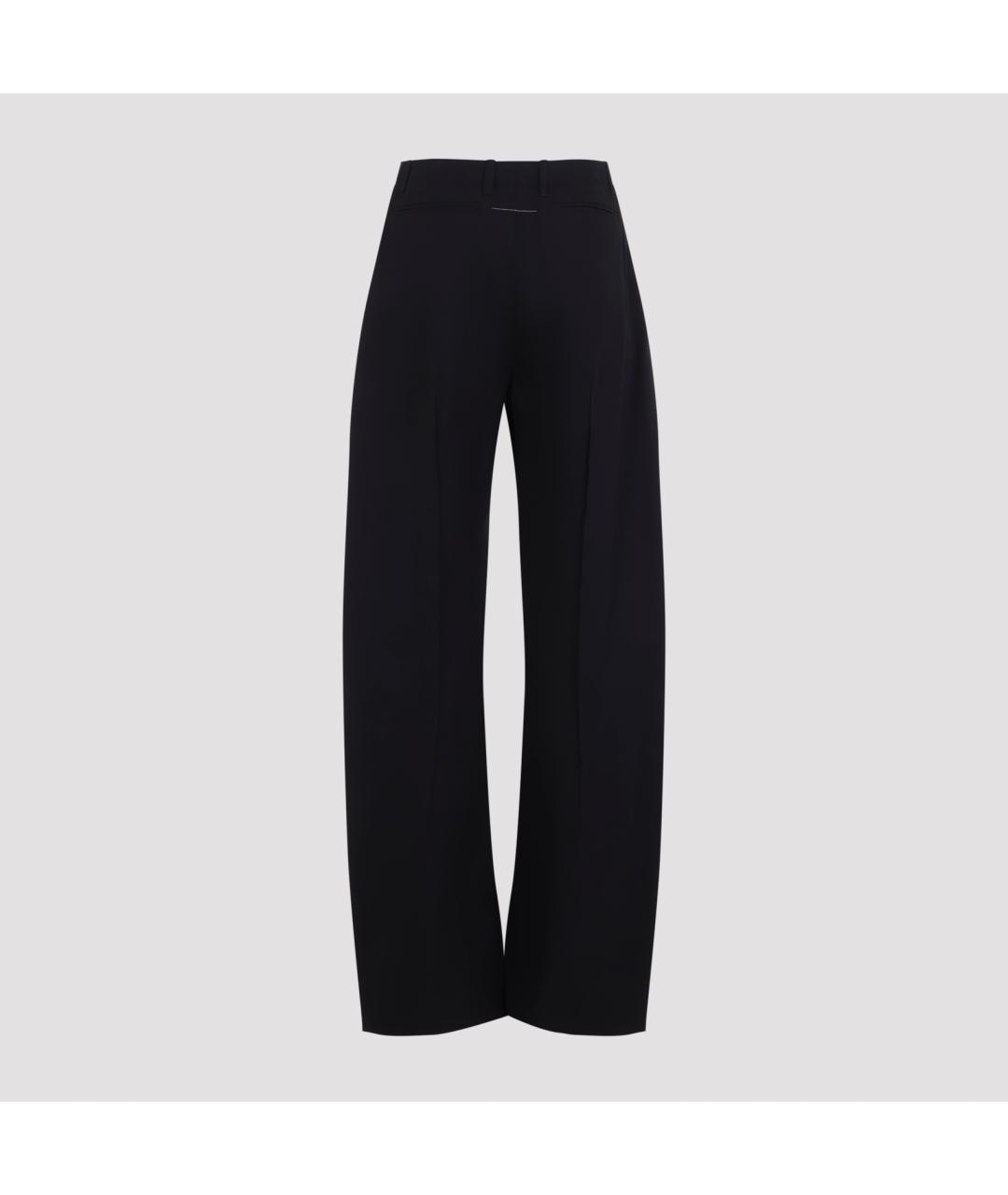 MM6 MAISON MARGIELA Черные хлопковые прямые брюки, фото 3