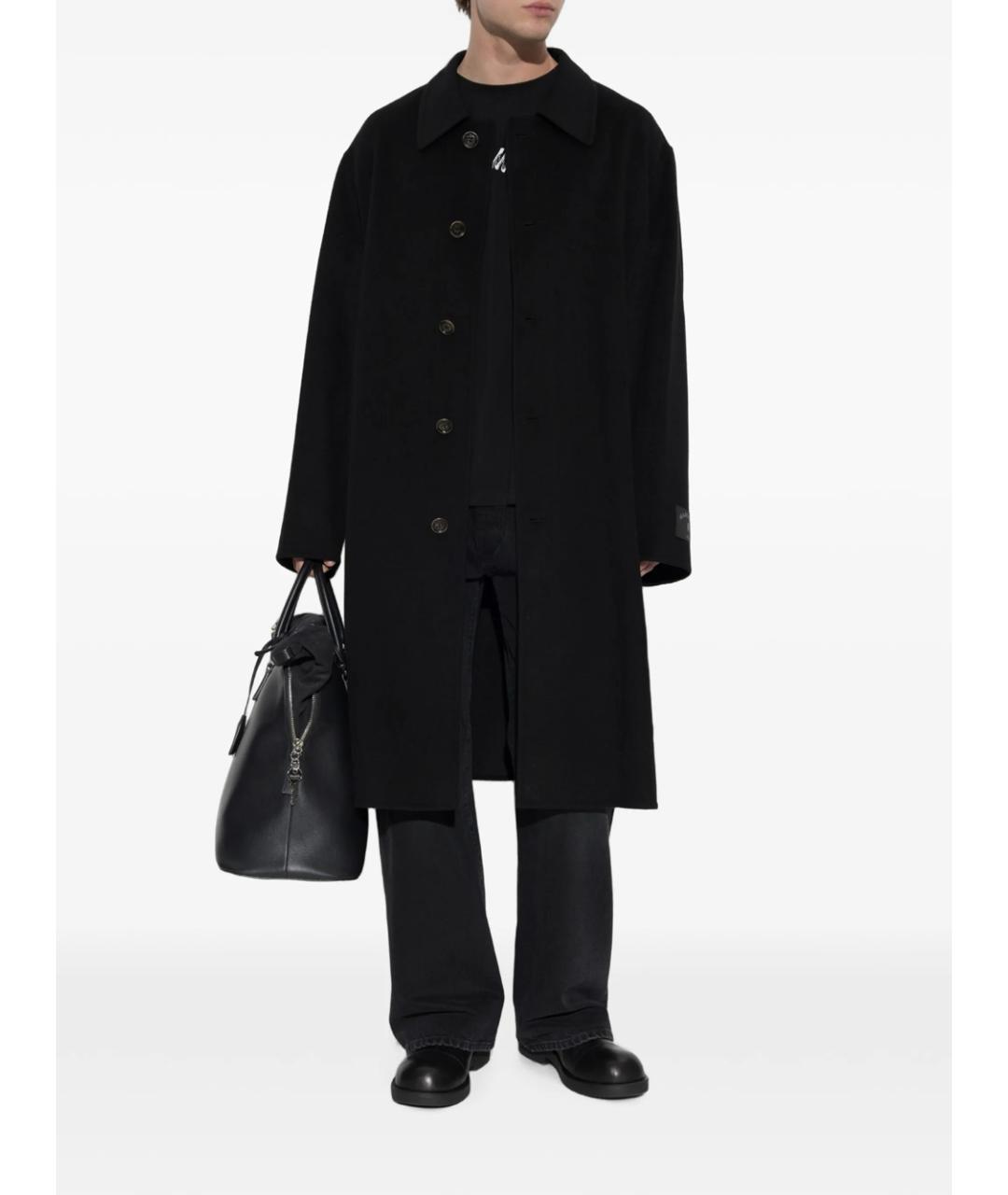 MAISON MARGIELA Черные хлопковые прямые джинсы, фото 4