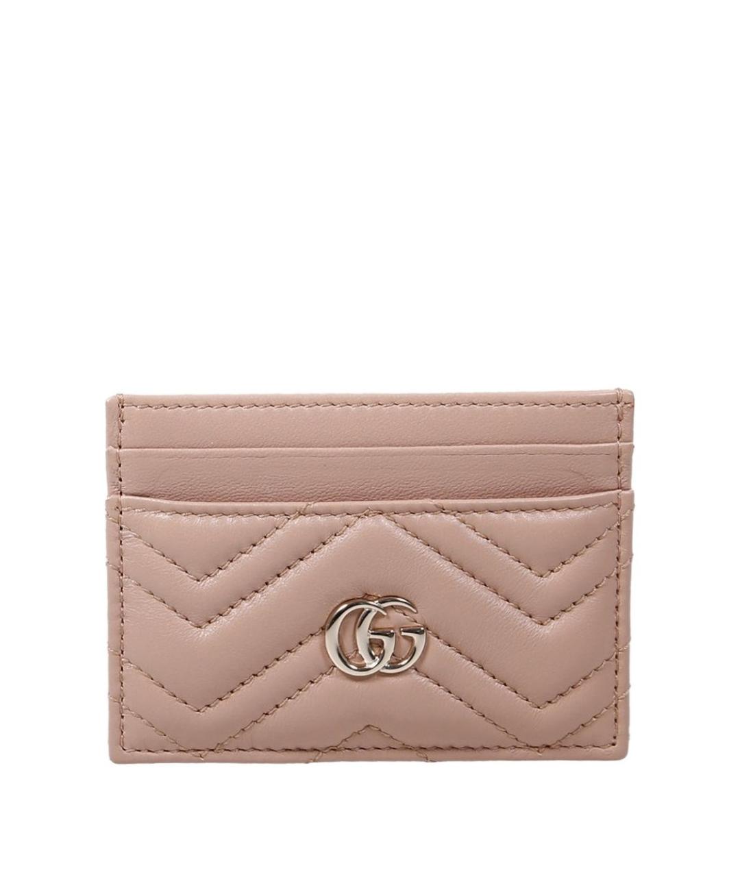 GUCCI Розовый кожаный кардхолдер, фото 1