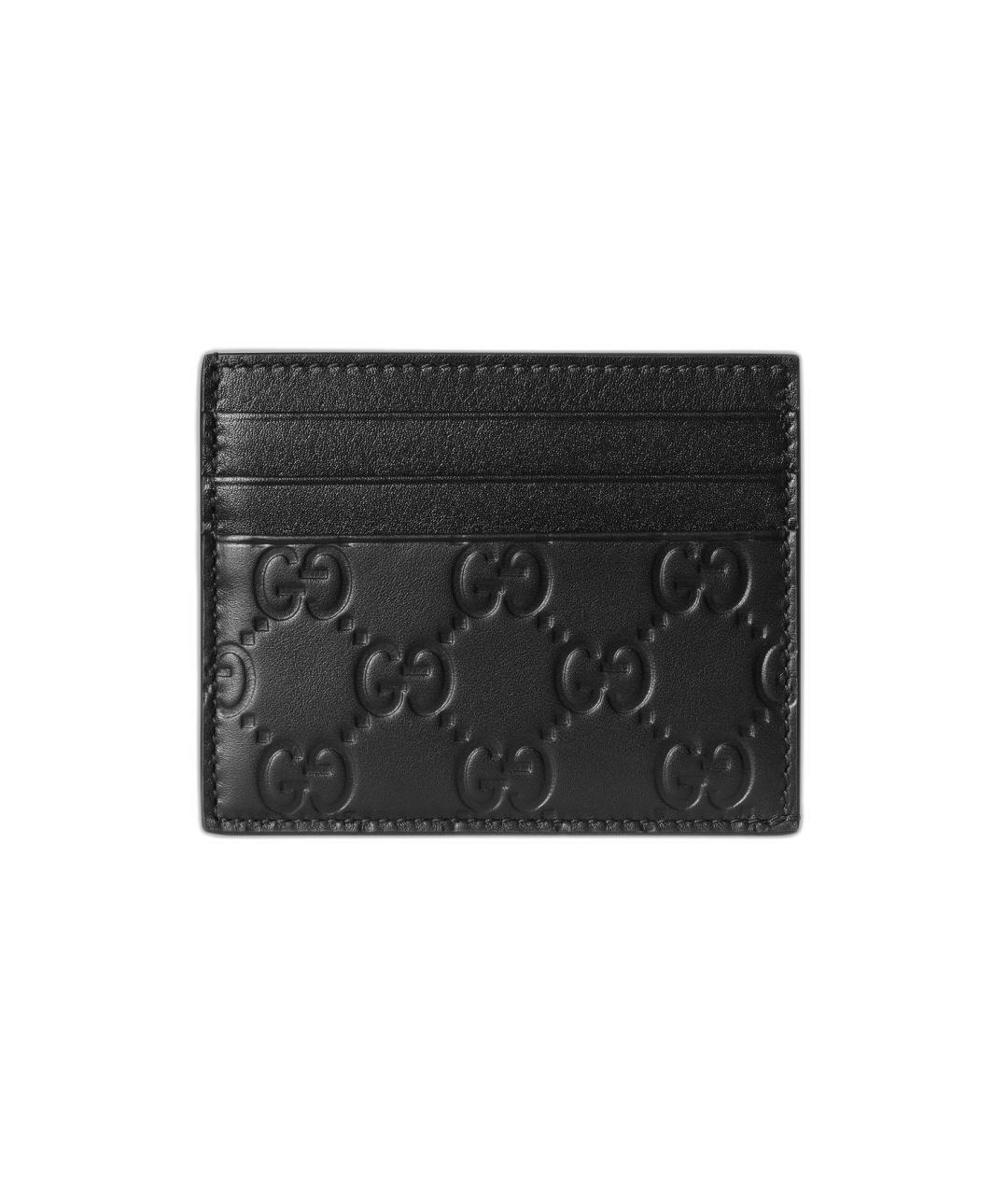 GUCCI Черный кожаный кардхолдер, фото 1