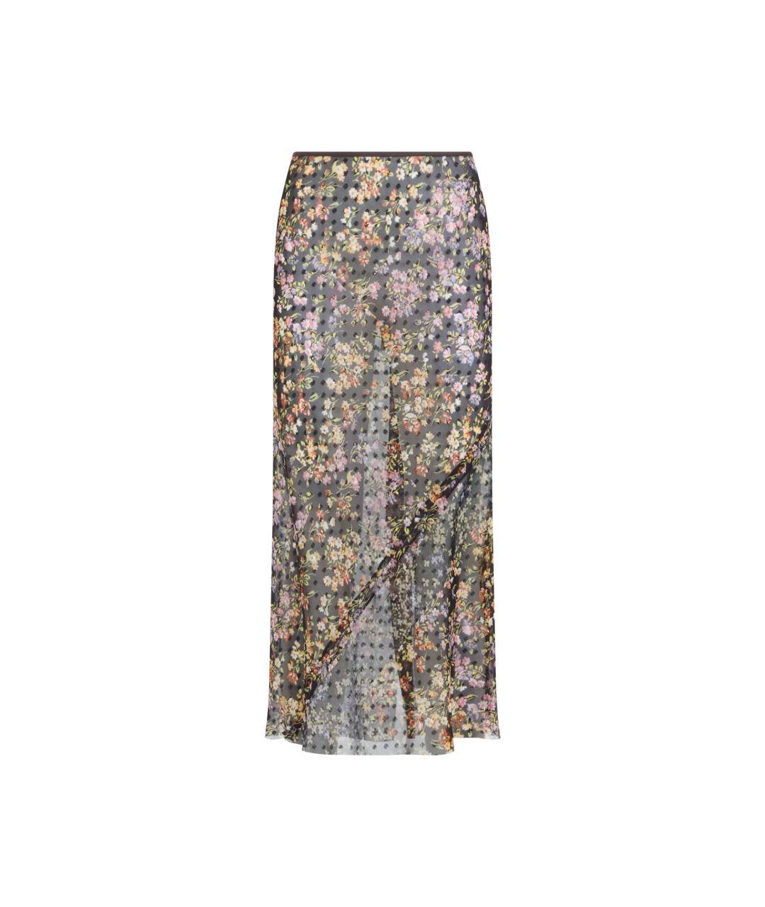 DRIES VAN NOTEN Мульти полиэстеровая юбка миди, фото 1