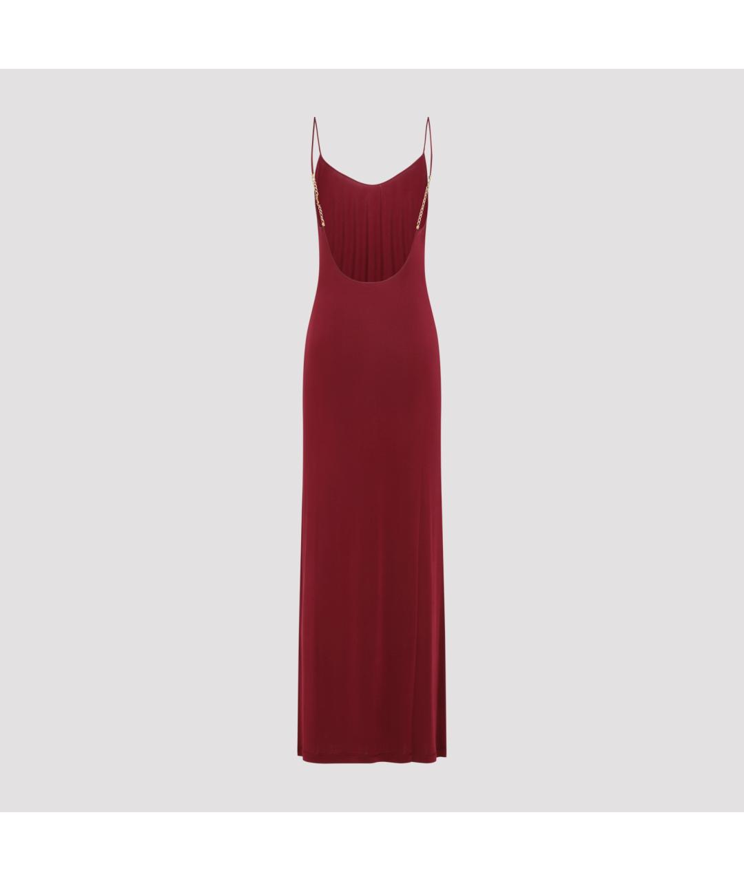 SAINT LAURENT Красное вискозное вечернее платье, фото 3
