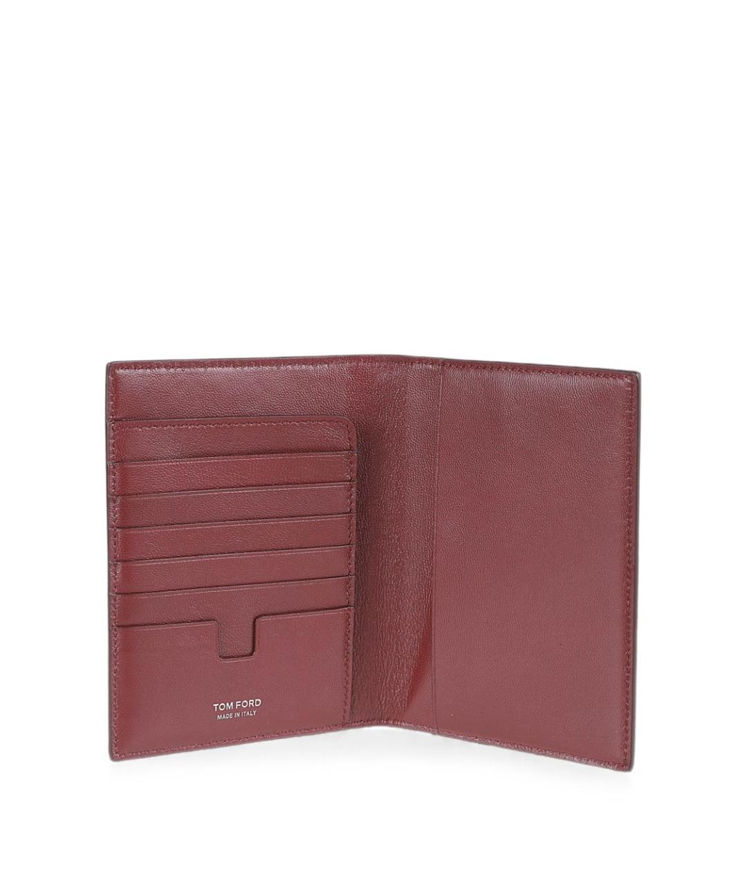 TOM FORD Бордовый кожаный кошелек, фото 2