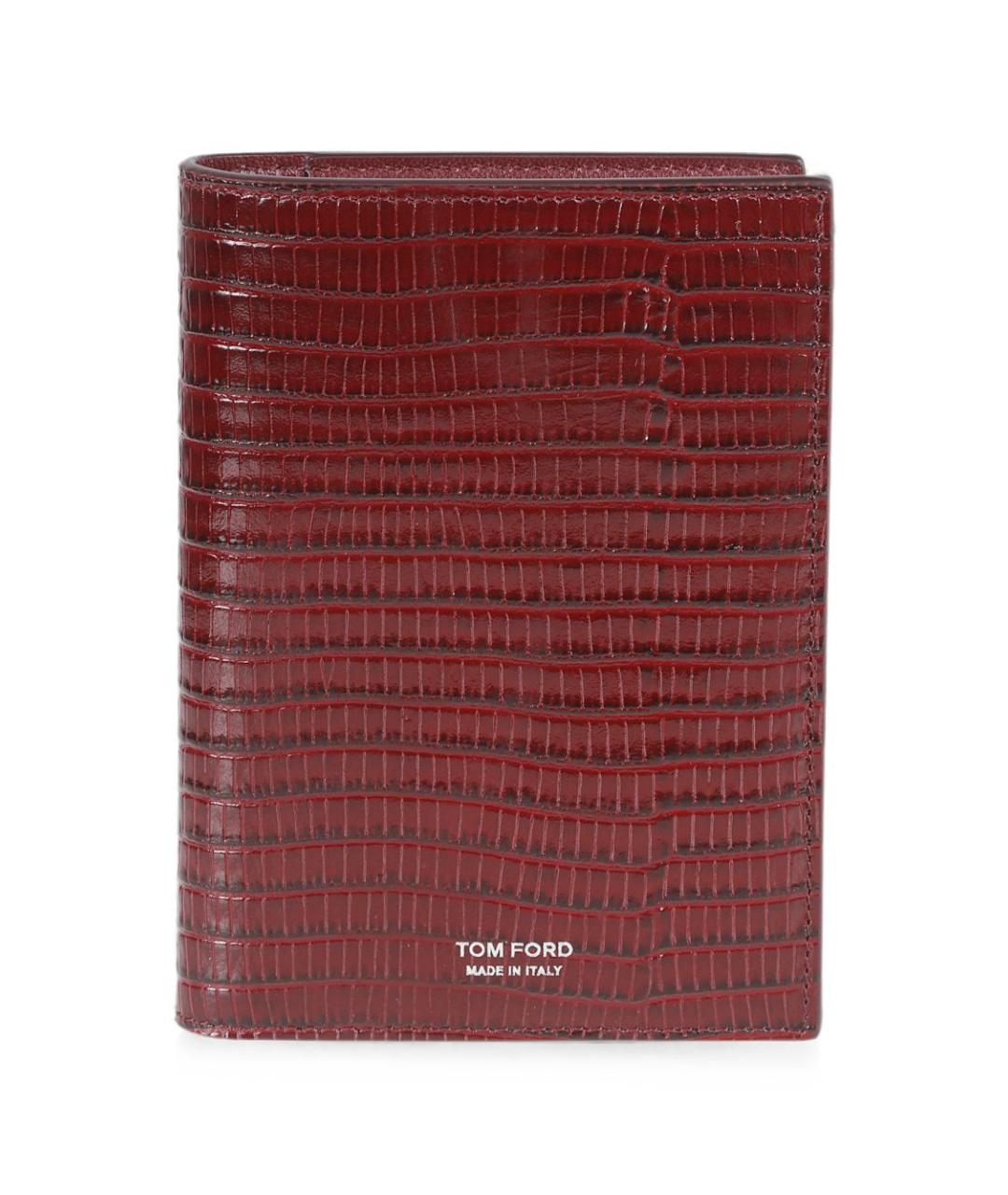 TOM FORD Бордовый кожаный кошелек, фото 1