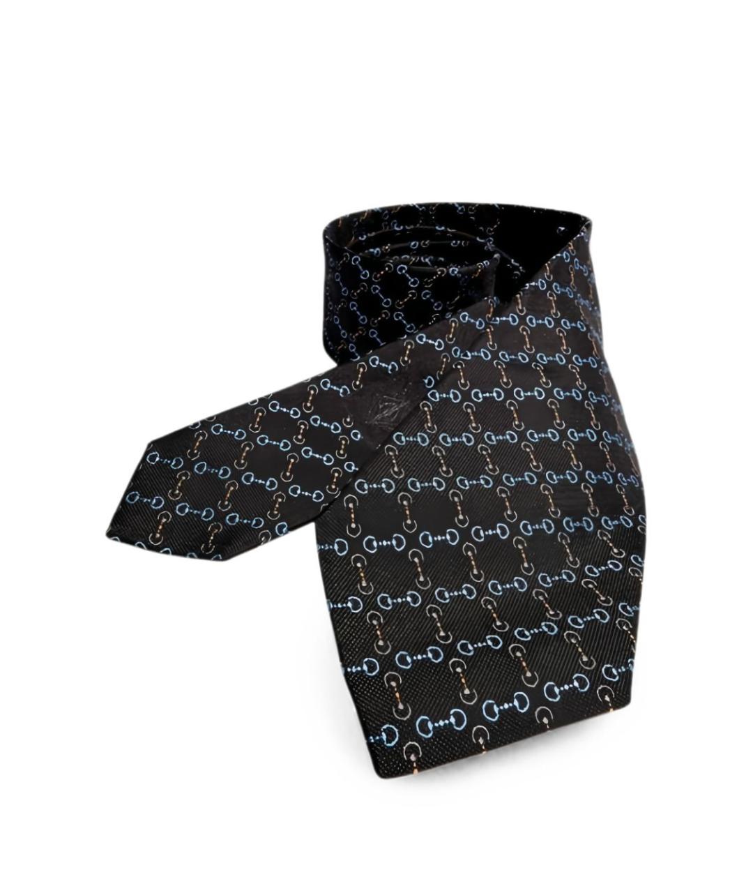 GUCCI Черный шелковый галстук, фото 3