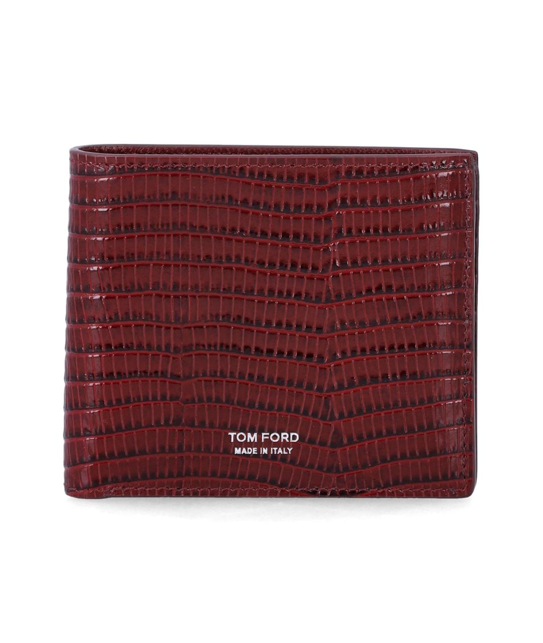 TOM FORD Красный кожаный кошелек, фото 1