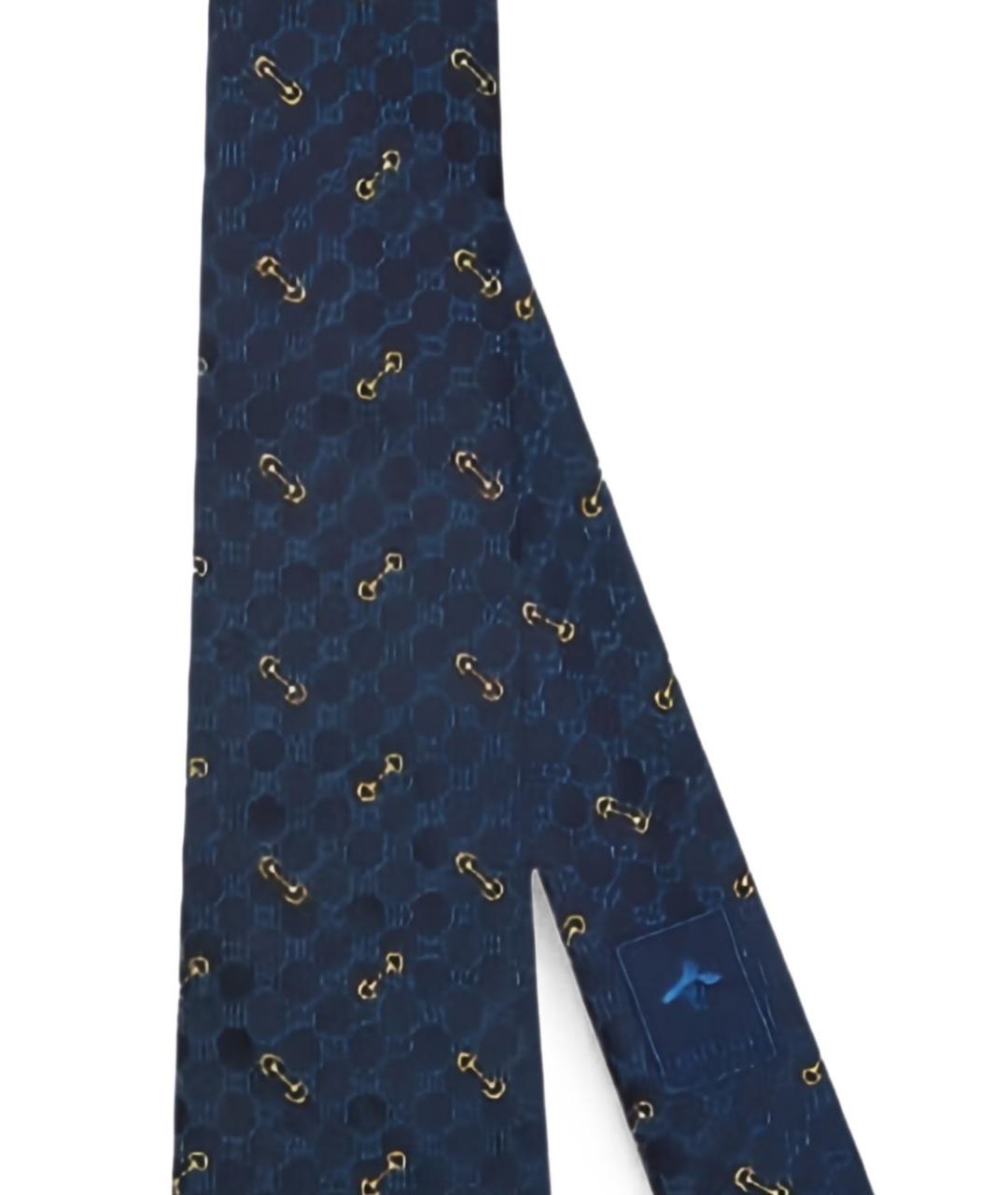 GUCCI Темно-синий шелковый галстук, фото 3