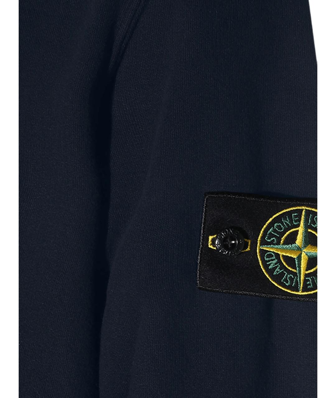 STONE ISLAND Синий хлопковый джемпер / свитер, фото 3