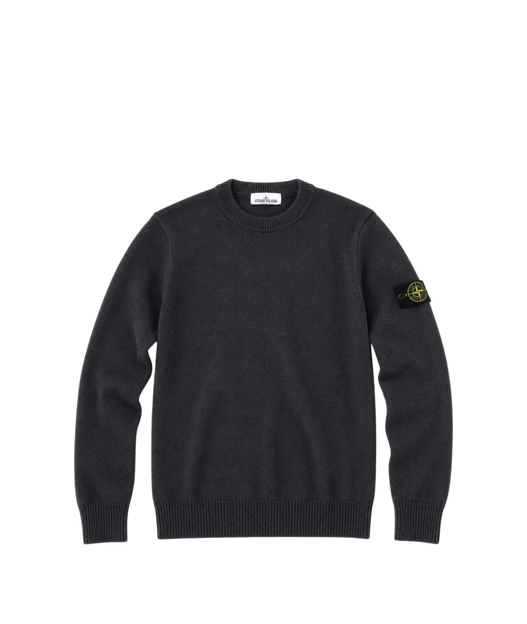STONE ISLAND Серый шерстяной джемпер / свитер, фото 1