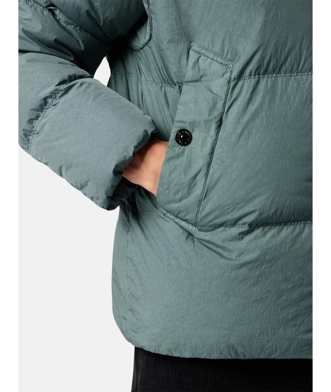 STONE ISLAND Зеленая полиамидовая куртка, фото 5