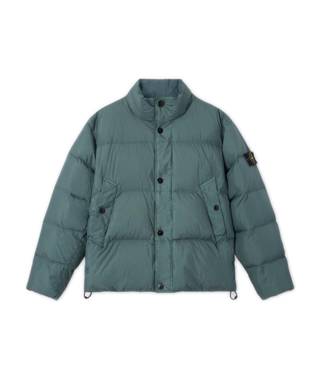 STONE ISLAND Зеленая полиамидовая куртка, фото 1