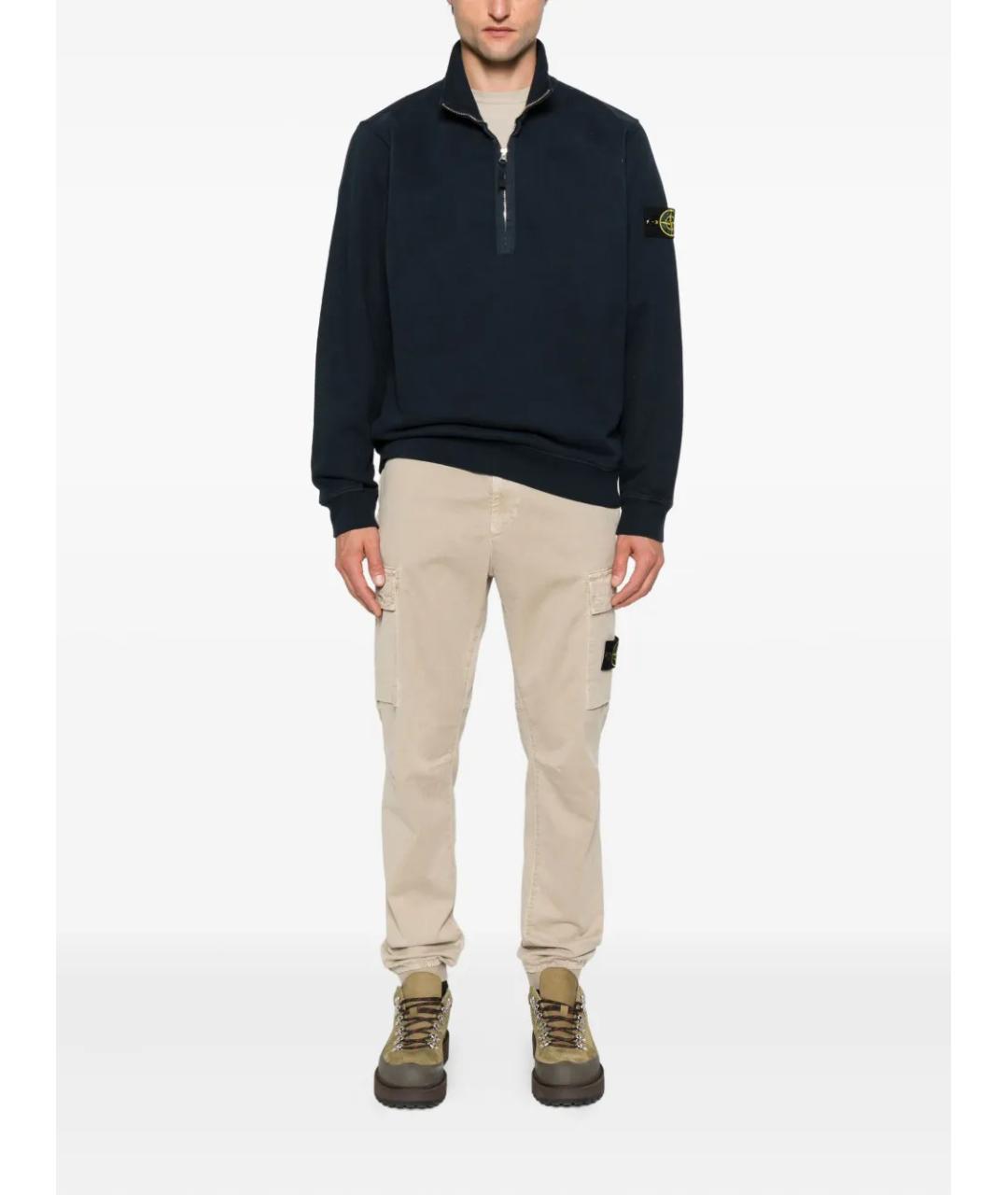 STONE ISLAND Синий хлопковый джемпер / свитер, фото 2