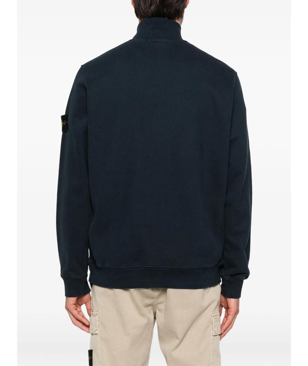 STONE ISLAND Синий хлопковый джемпер / свитер, фото 4