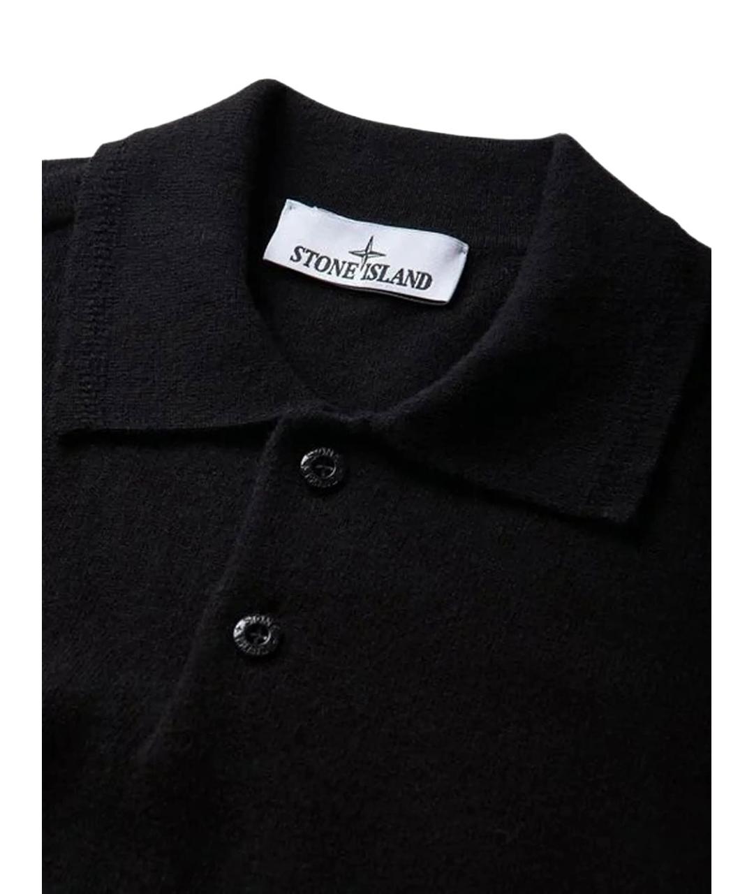 STONE ISLAND Черный шерстяной джемпер / свитер, фото 3