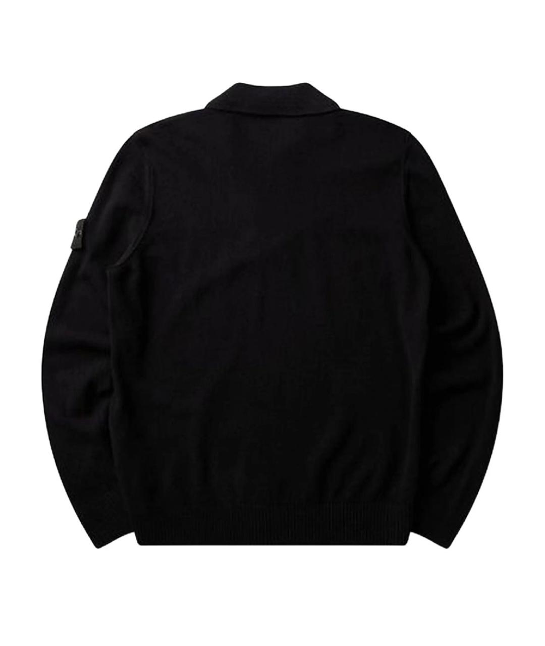 STONE ISLAND Черный шерстяной джемпер / свитер, фото 2