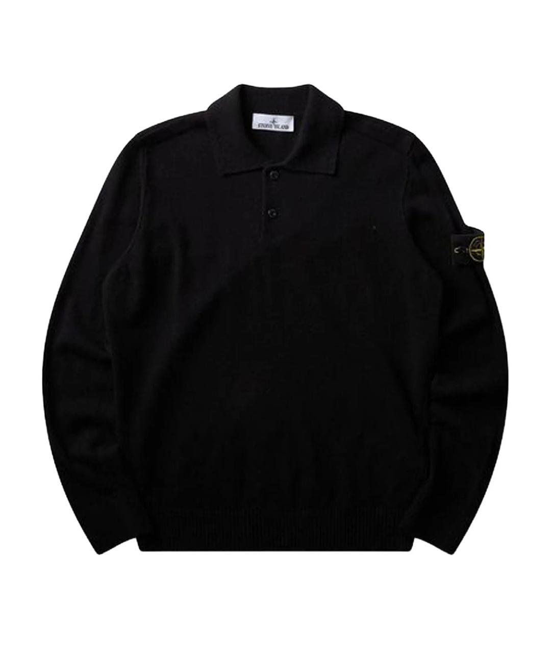 STONE ISLAND Черный шерстяной джемпер / свитер, фото 1