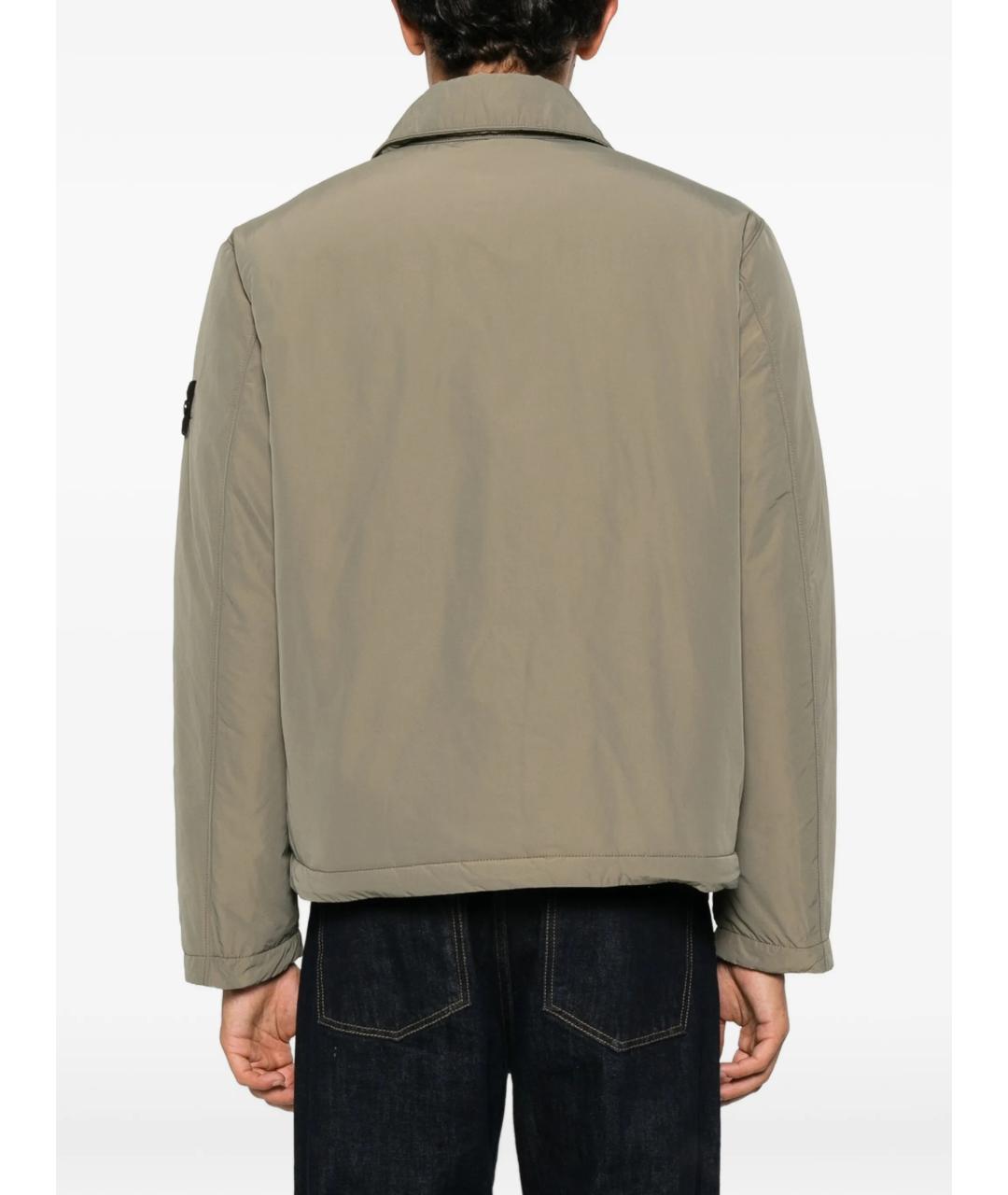 STONE ISLAND Зеленая полиэстеровая куртка, фото 4
