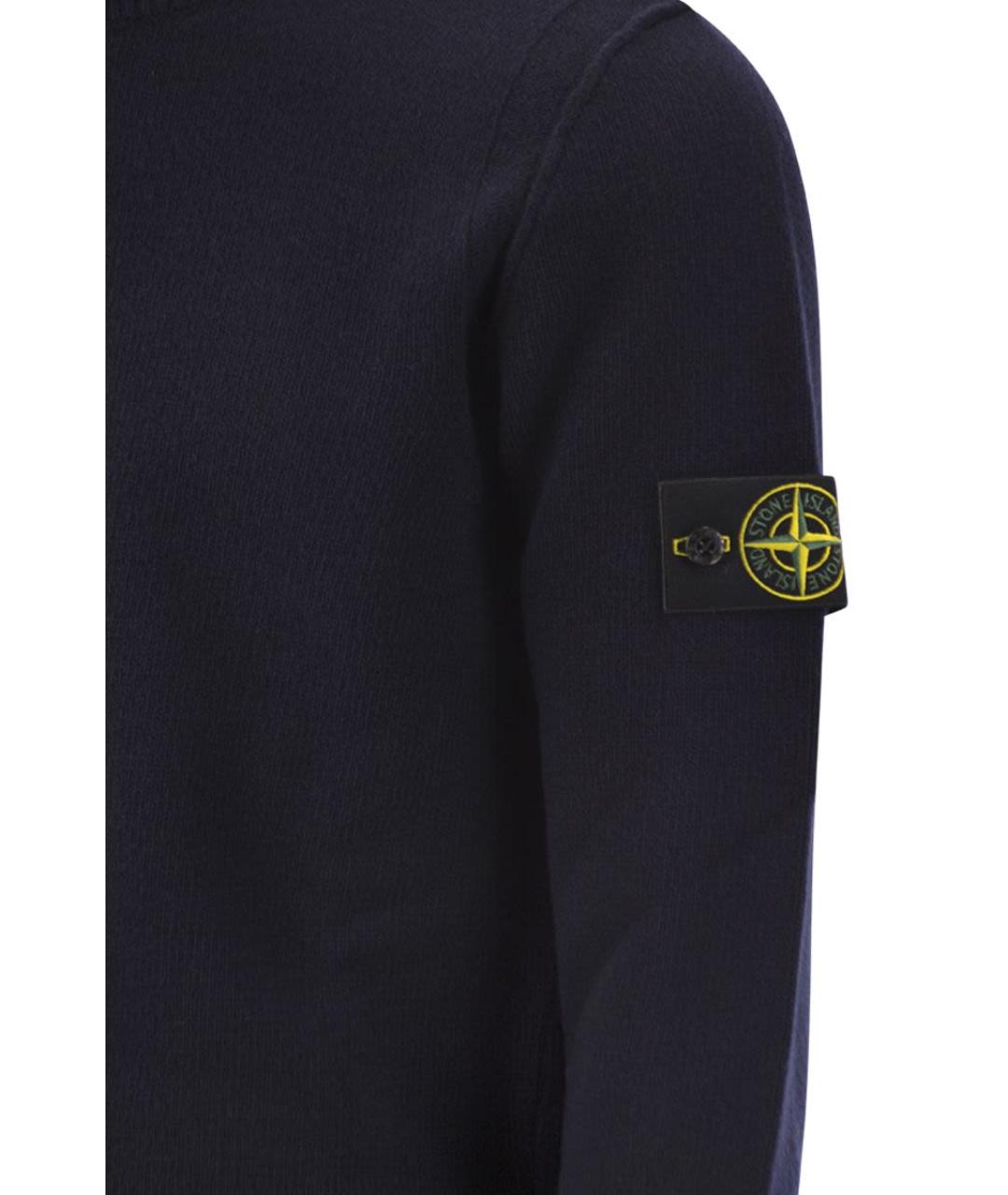 STONE ISLAND Синий шерстяной джемпер / свитер, фото 4