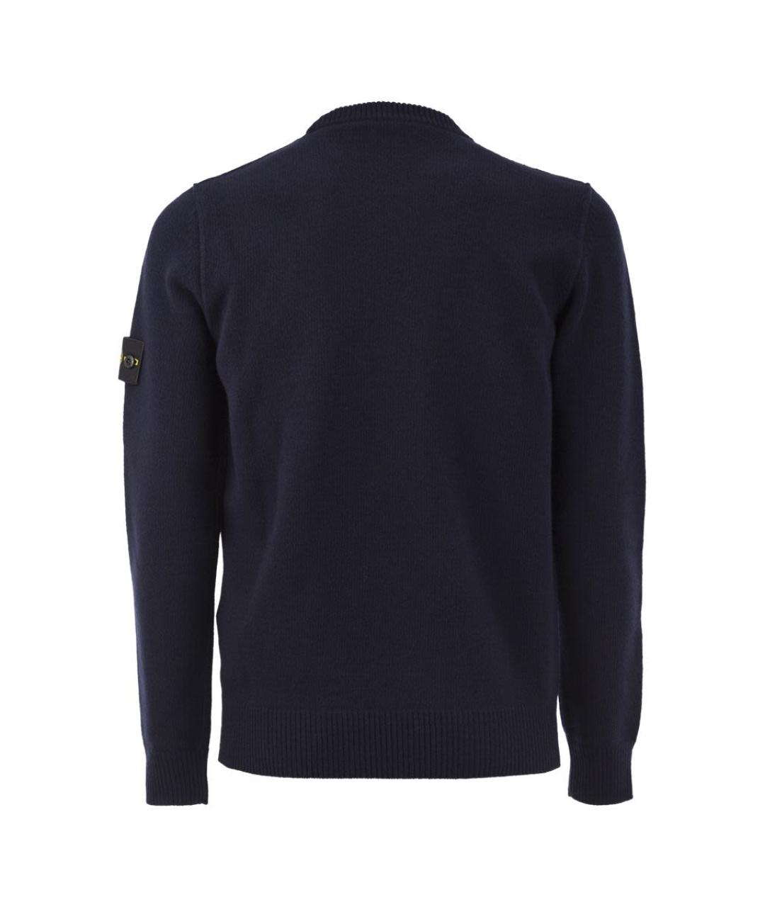 STONE ISLAND Синий шерстяной джемпер / свитер, фото 2