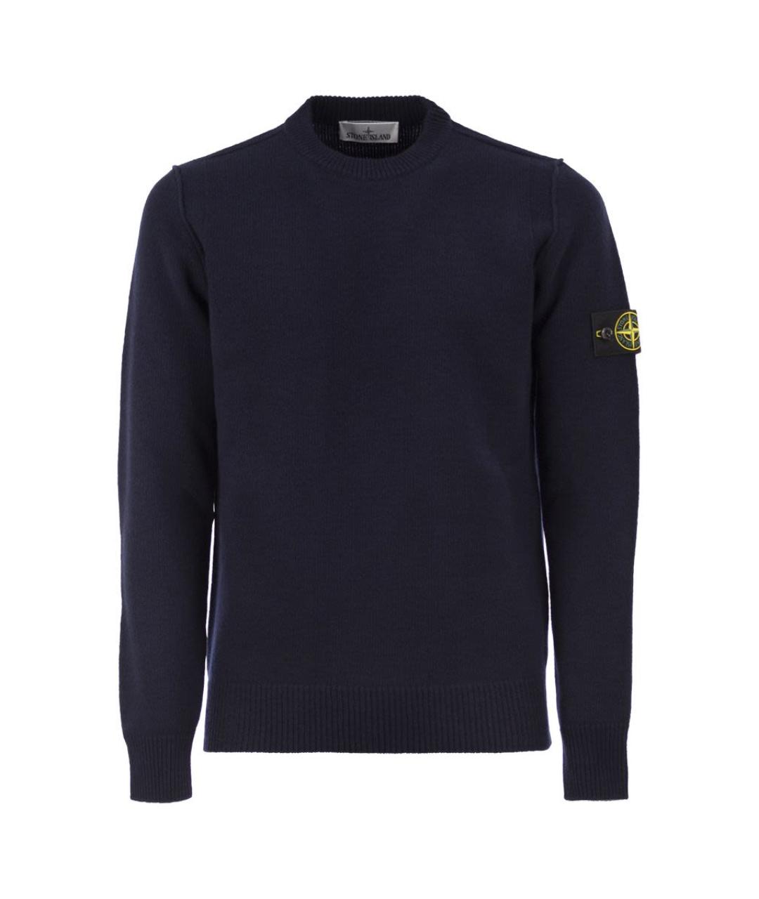 STONE ISLAND Синий шерстяной джемпер / свитер, фото 1