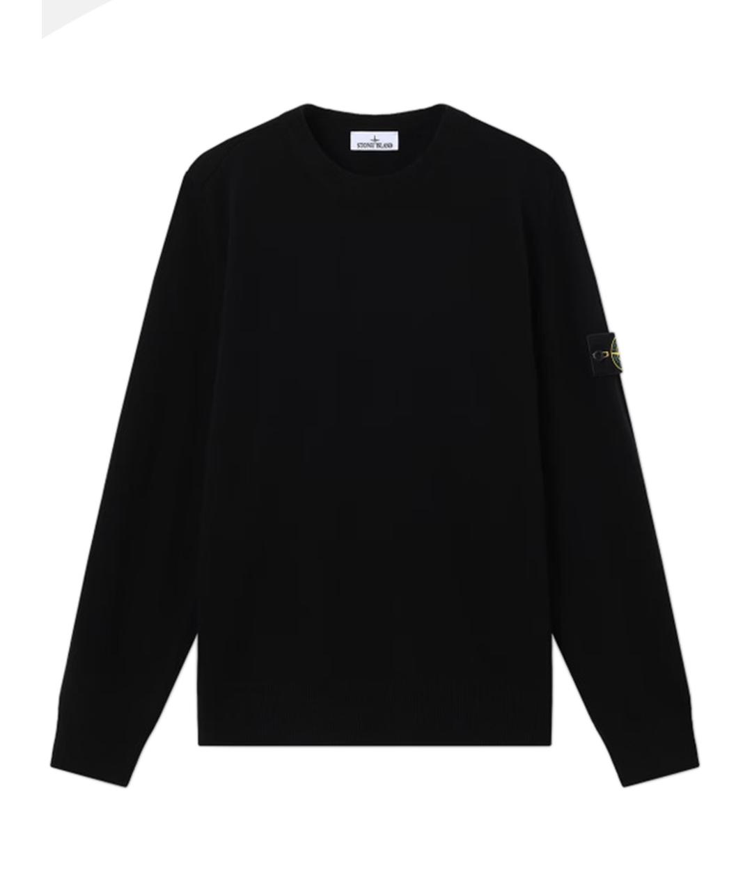 STONE ISLAND Черный шерстяной джемпер / свитер, фото 1