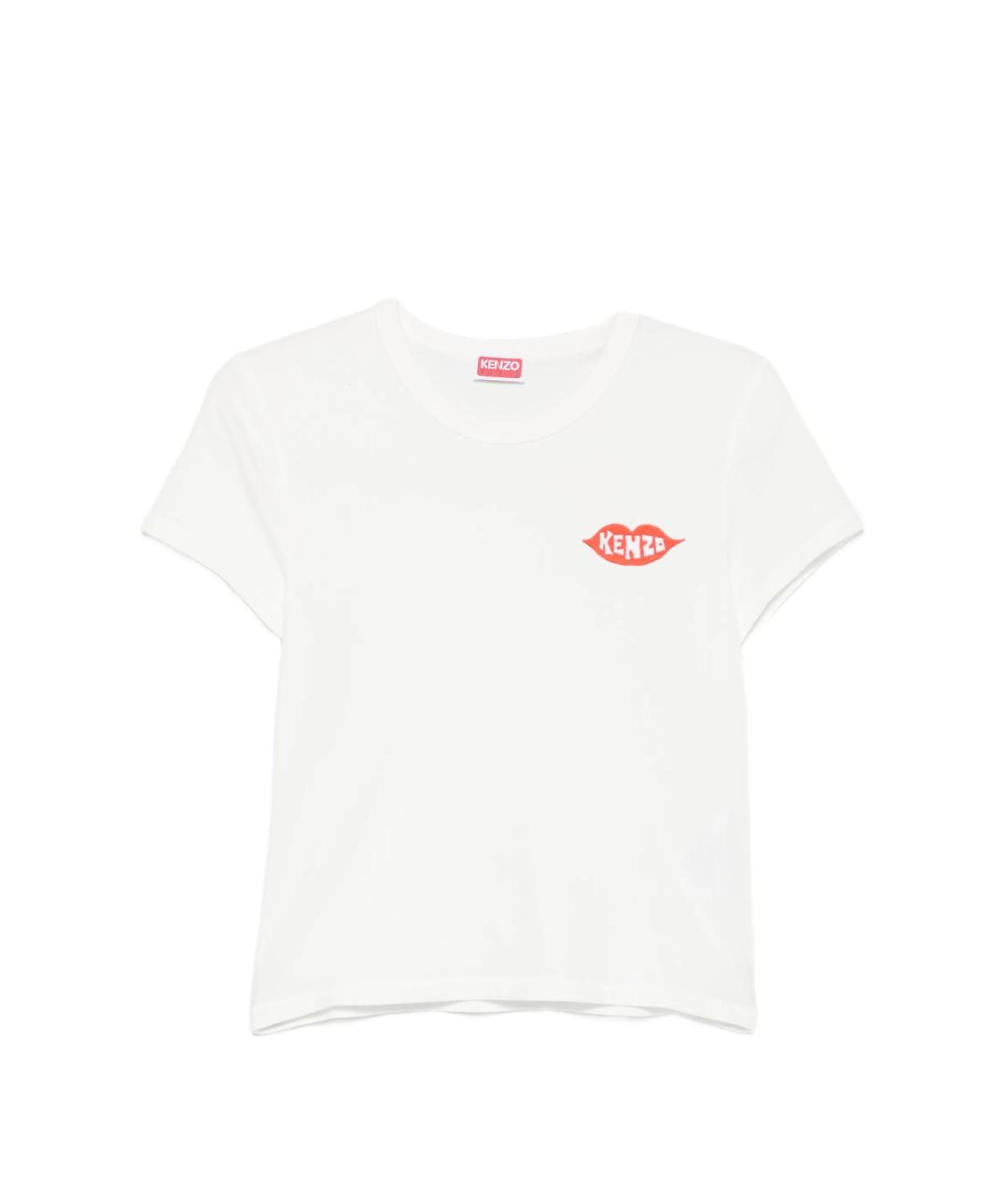 KENZO Белая хлопковая футболка, фото 1