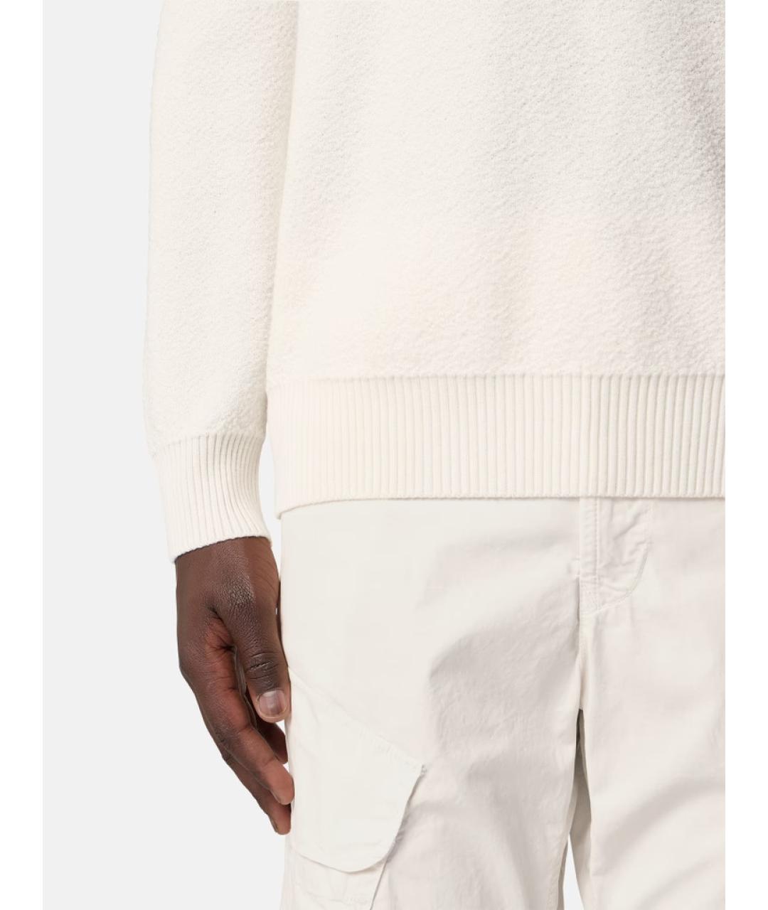 STONE ISLAND Белый шерстяной джемпер / свитер, фото 4