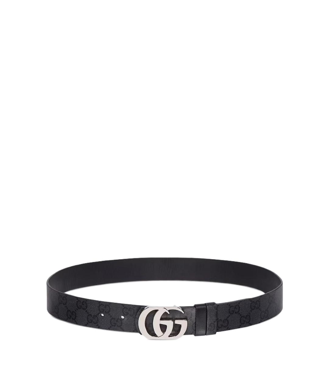 GUCCI Черный кожаный ремень, фото 1