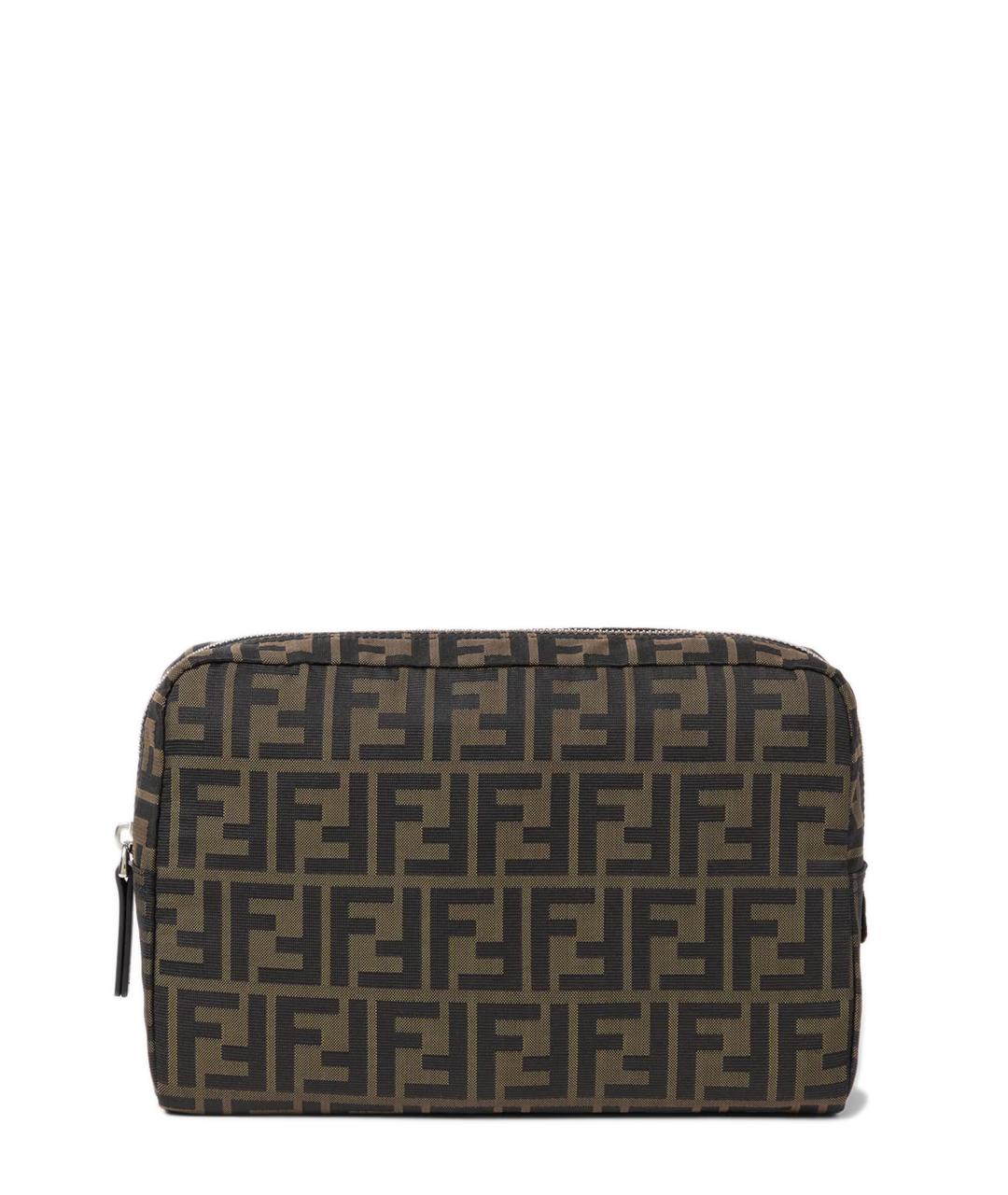 FENDI Коричневая синтетическая барсетка, фото 1