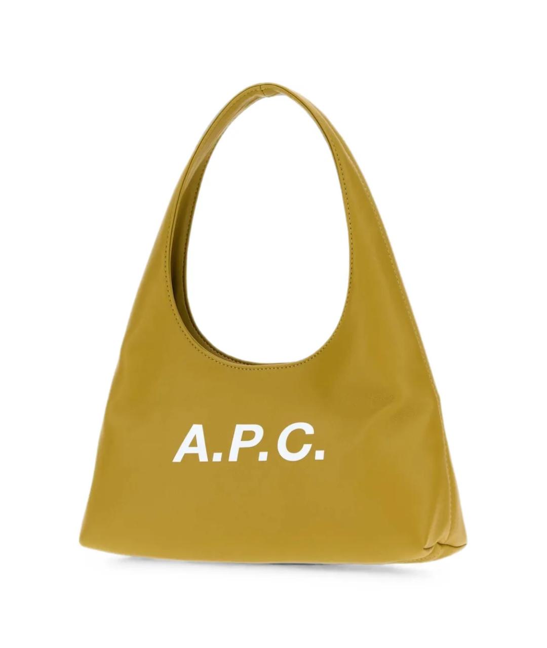 A.P.C. Зеленая сумка через плечо из искусственной кожи, фото 3