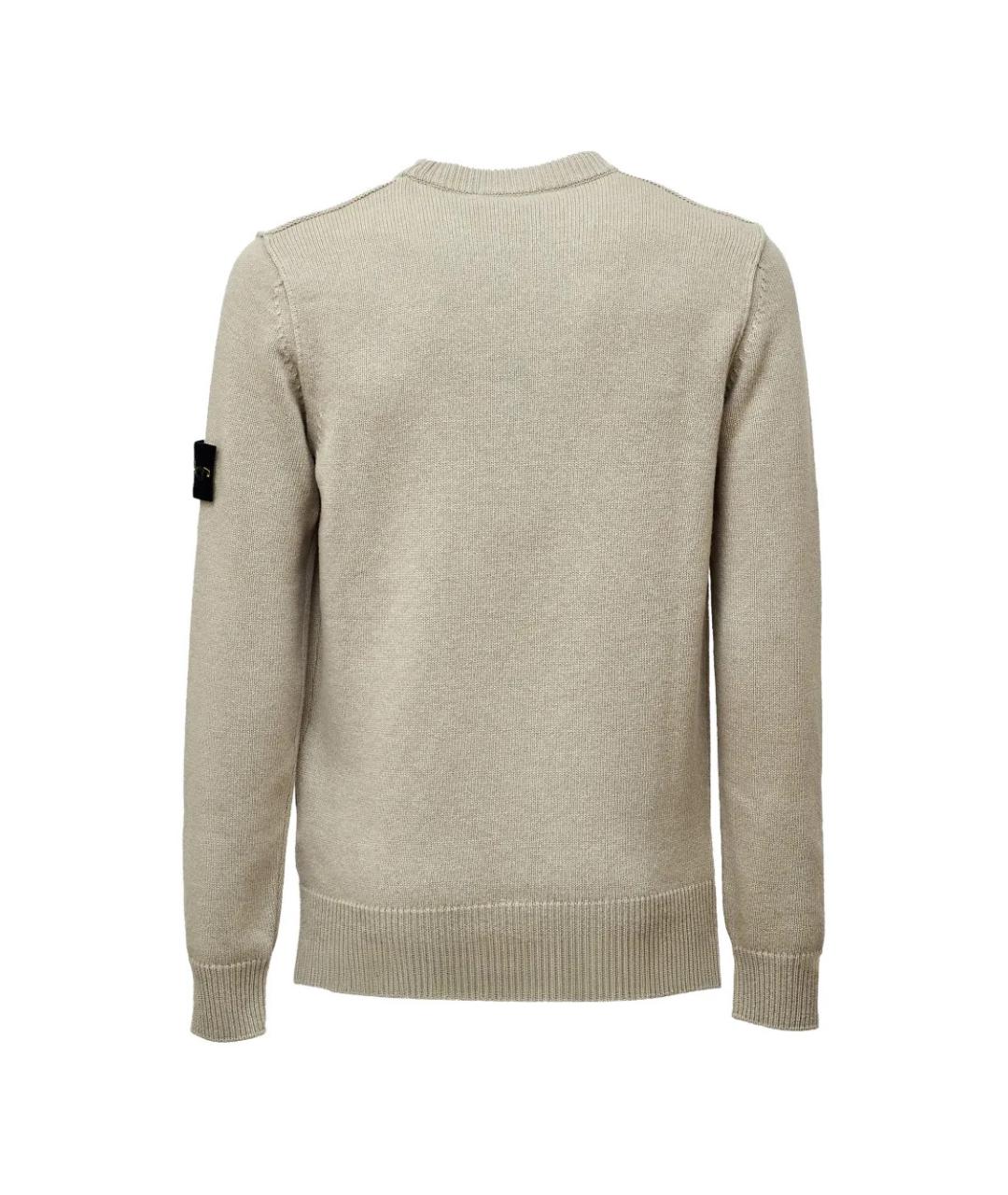 STONE ISLAND Зеленый шерстяной джемпер / свитер, фото 2