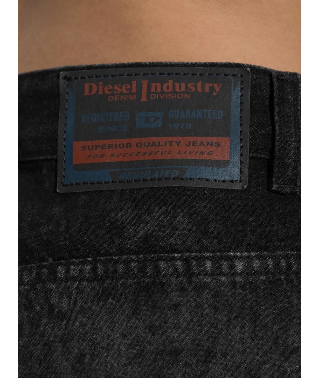 DIESEL Черная хлопковая юбка мини, фото 5