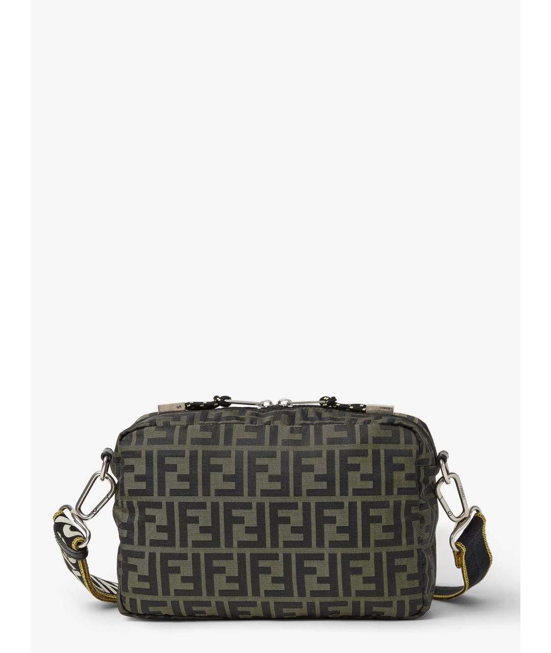 FENDI Коричневая тканевая сумка на плечо, фото 2