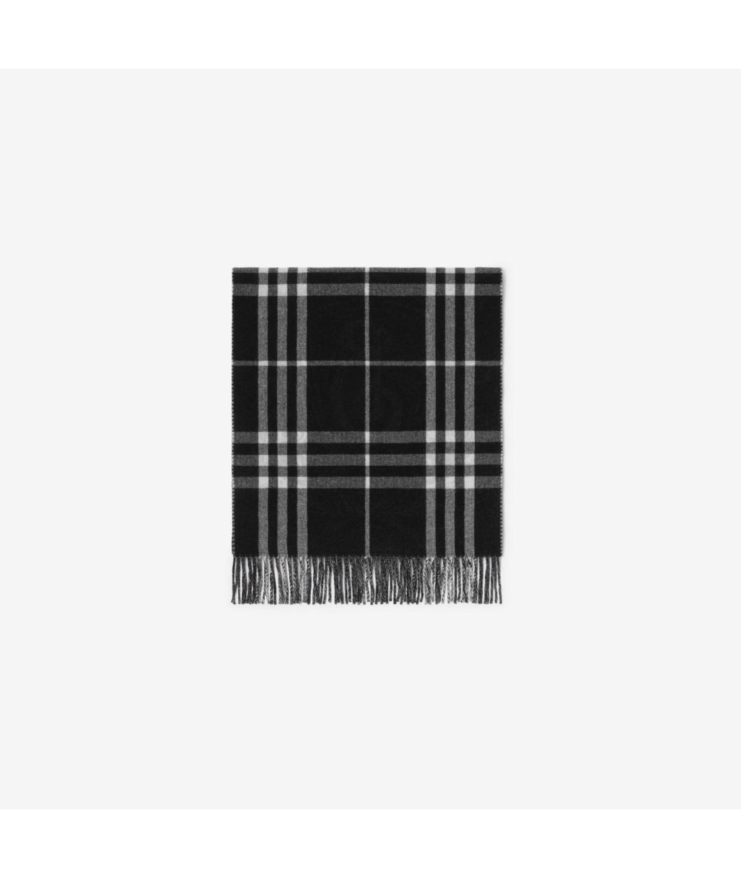 BURBERRY Черный кашемировый шарф, фото 4