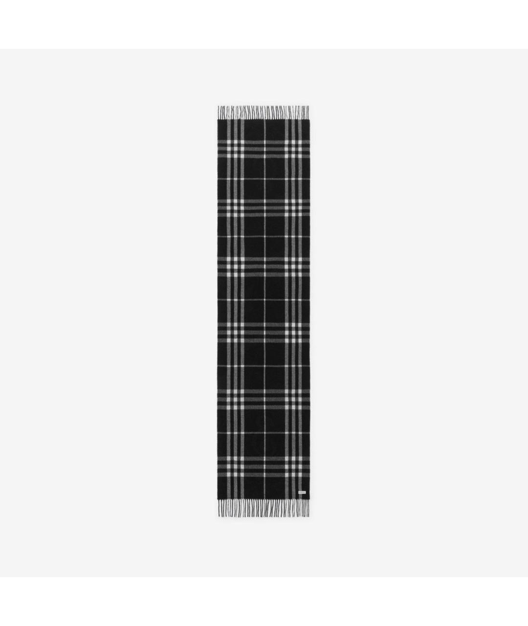 BURBERRY Черный кашемировый шарф, фото 3