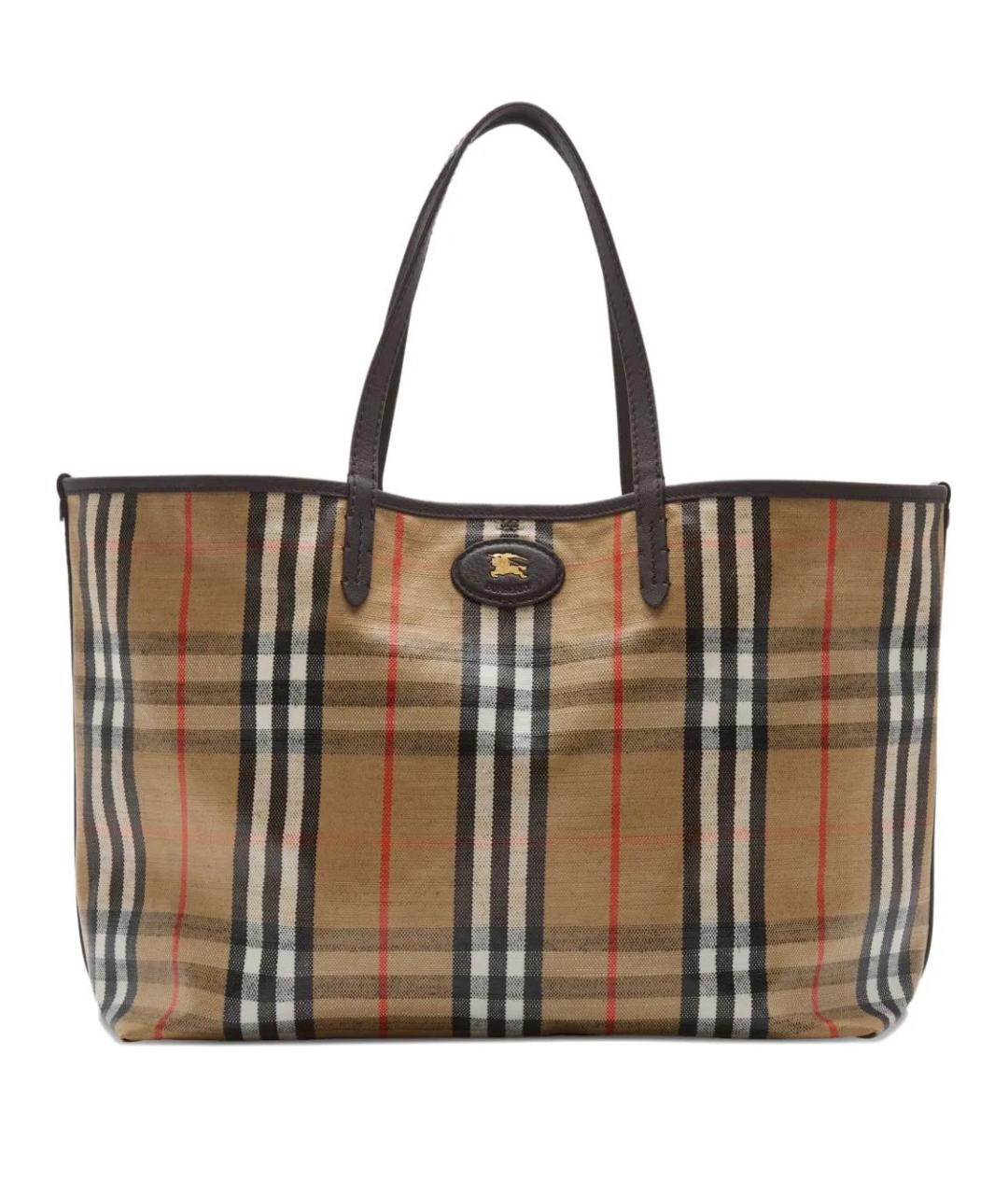 BURBERRY Бежевая хлопковая сумка тоут, фото 1